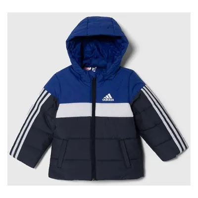 Dětská bunda adidas tmavomodrá barva