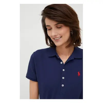 Polo tričko Ralph Lauren tmavomodrá barva, s límečkem, 211870245002