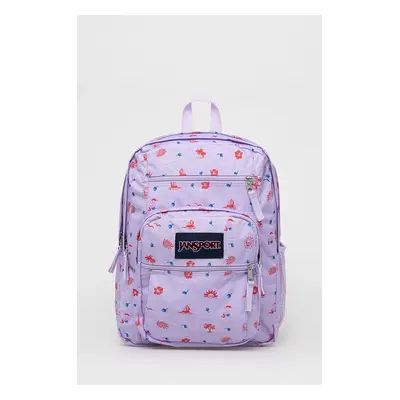 Batoh Jansport fialová barva, velký, vzorovaný