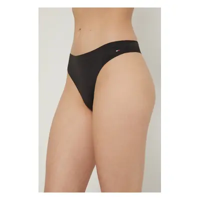 Tanga Tommy Hilfiger černá barva, UW0UW03162