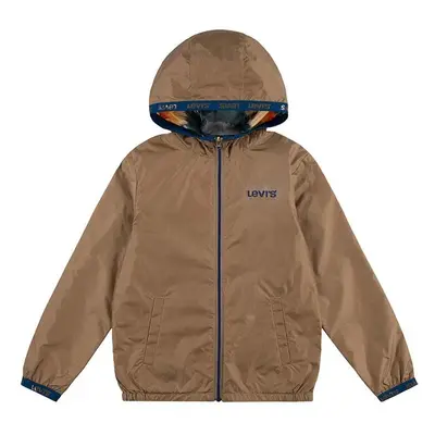 Dětská bunda Levi's LVB REVERSIBLE BOY'S WIND JKT hnědá barva