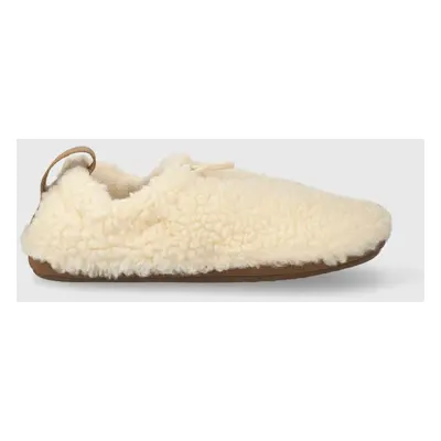 Dětské papuče UGG K PLUSHY SLIPPER béžová barva