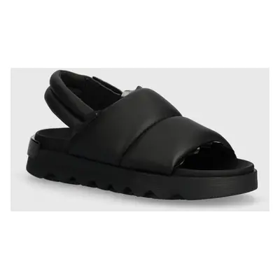 Kožené sandály Sorel VIIBE SLINGBACK dámské, černá barva, 2069941010