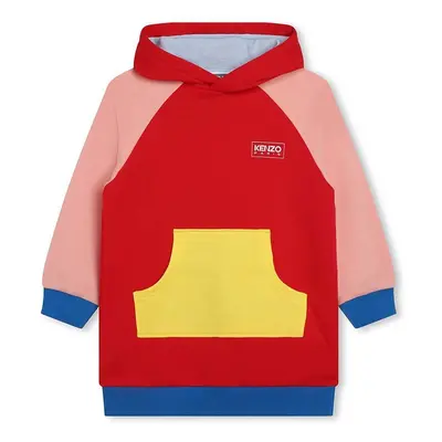 Dívčí šaty Kenzo Kids červená barva, mini