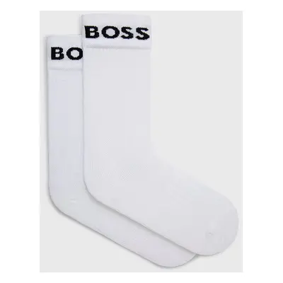 Ponožky BOSS 2-pack pánské, bílá barva, 50469747