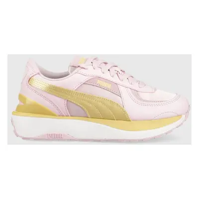 Sneakers boty Puma Cruise Rider NU Satin Wns růžová barva