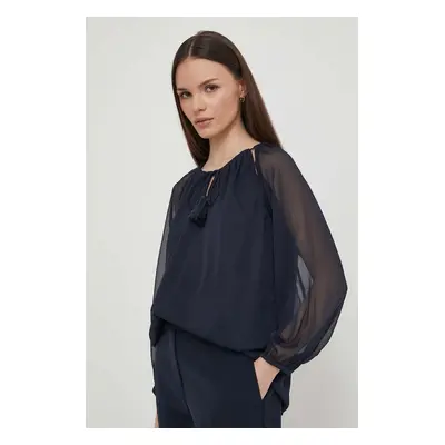 Halenka Pepe Jeans CHIARA dámská, tmavomodrá barva, hladká, PL304829