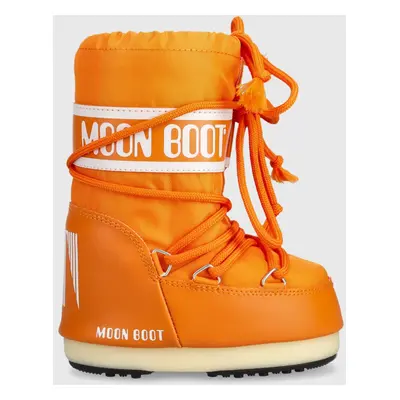 Dětské sněhule Moon Boot oranžová barva