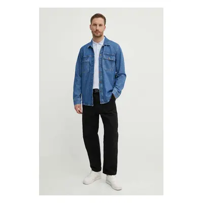 Džínová košile Pepe Jeans BRIGHTON pánská, regular, s klasickým límcem, PM308519