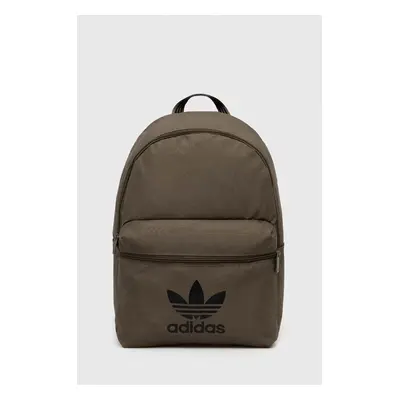 Batoh adidas Originals zelená barva, velký, s potiskem