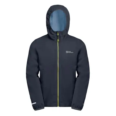 Dětská nepromokavá bunda Jack Wolfskin FELDBERG tmavomodrá barva