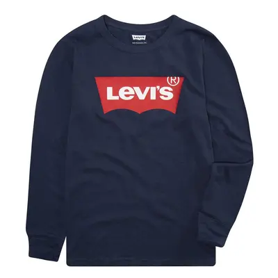 Dětské tričko s dlouhým rukávem Levi's tmavomodrá barva, s potiskem