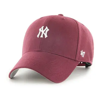 Čepice 47brand Mlb New York Yankees vínová barva, s aplikací