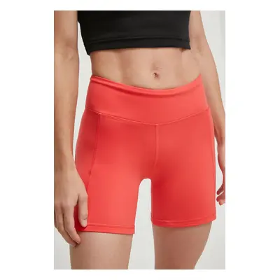 Tréninkové šortky Reebok LUX COLLECTION růžová barva, hladké, medium waist