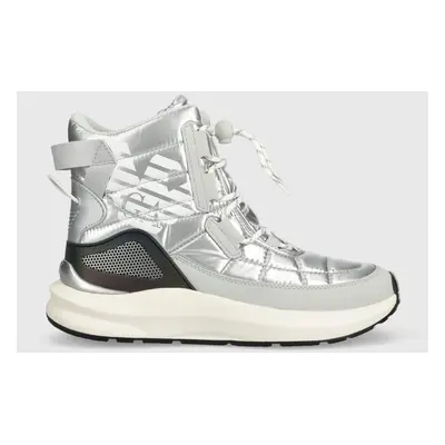 Sněhule EA7 Emporio Armani Snow Boot stříbrná barva