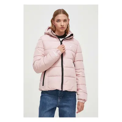 Bunda Superdry dámská, růžová barva, zimní