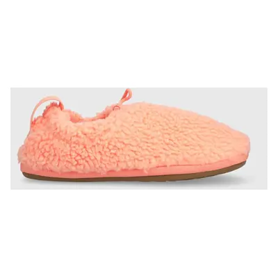 Dětské papuče UGG K PLUSHY SLIPPER oranžová barva