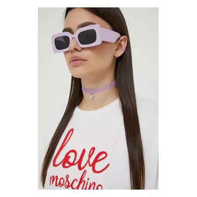 Bavlněné tričko Love Moschino bílá barva