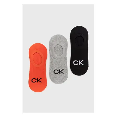 Ponožky Calvin Klein (3-pack) pánské, červená barva, 701218723