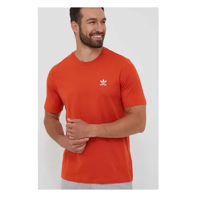 Bavlněné tričko adidas Originals oranžová barva