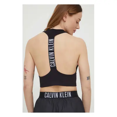 Plážový top Calvin Klein černá barva, KW0KW02481