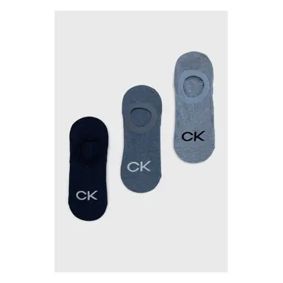 Ponožky Calvin Klein (3-pack) pánské, tmavomodrá barva, 701218723