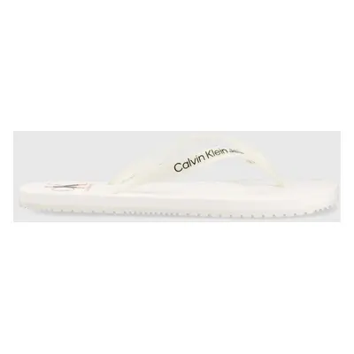 Žabky Calvin Klein Jeans BEACH SANDAL AOP pánské, černá barva, YM0YM00656