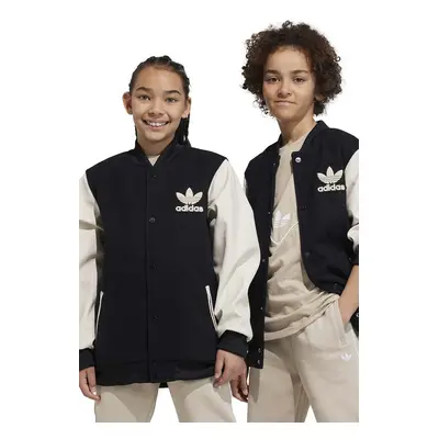 Dětská bomber bunda adidas Originals černá barva