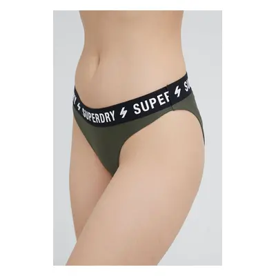 Plavkové kalhotky Superdry zelená barva