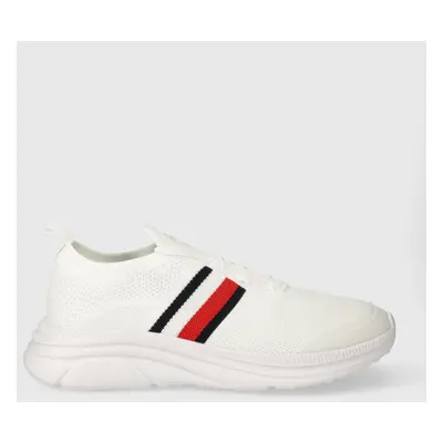 Sneakers boty Tommy Hilfiger MODERN RUNNER KNIT STRIPES ESS bílá barva, FM0FM04798