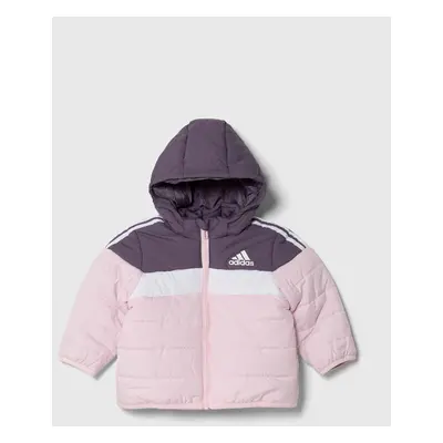 Dětská bunda adidas růžová barva