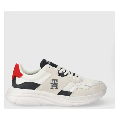 Sneakers boty Tommy Hilfiger MODERN RUNNER LTH MIX bílá barva, FM0FM04878