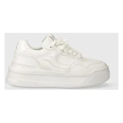 Kožené sneakers boty Karl Lagerfeld KREW MAX KC bílá barva, KL63320