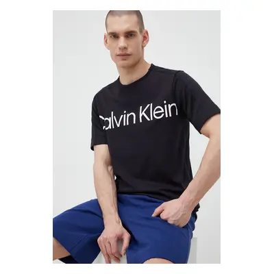 Tréninkové tričko Calvin Klein Performance Effect černá barva, s potiskem