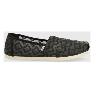 Espadrilky Toms Alpargata černá barva