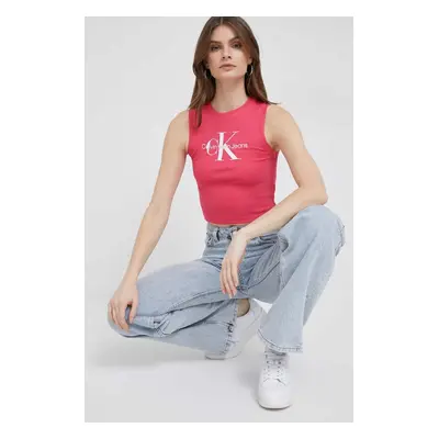 Top Calvin Klein Jeans dámský, růžová barva