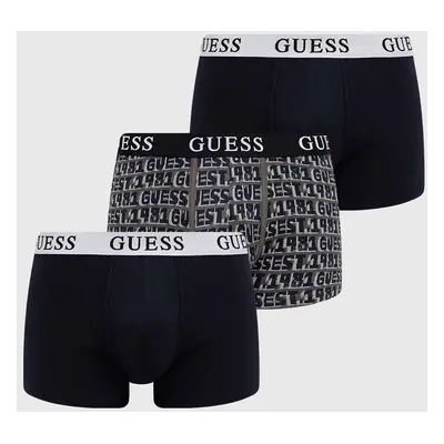 Boxerky Guess JOE 3-pack pánské, černá barva, U4RG15 K6YW0