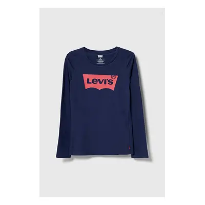 Dětské bavlněné tričko s dlouhým rukávem Levi's