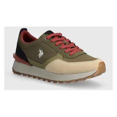 Sneakers boty U.S. Polo Assn. JASPER zelená barva, JASPER001M 4HN1