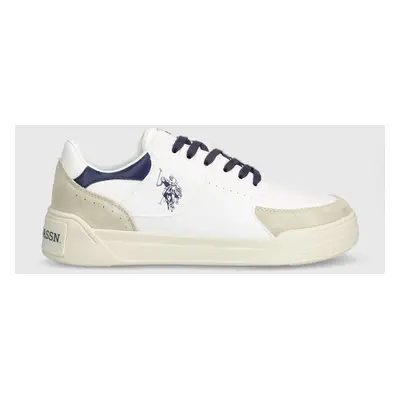 Sneakers boty U.S. Polo Assn. NOLE bílá barva, NOLE003M 4YS1