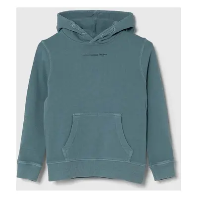 Dětská bavlněná mikina Pepe Jeans NEW DAVIDE HOODIE s kapucí, s potiskem