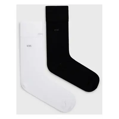 Ponožky Calvin Klein 2-pack pánské, bílá barva, 701218631