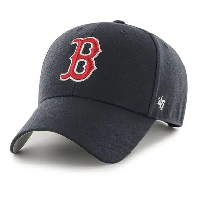 Čepice 47brand MLB Boston Red Socks černá barva, s aplikací