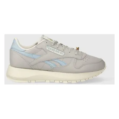 Kožené sneakers boty Reebok Classic CLASSIC LEATHER šedá barva