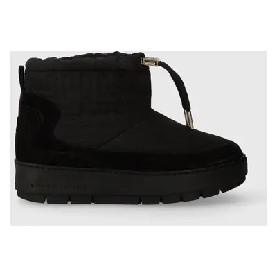 Sněhule Tommy Hilfiger TOMMY MONOGRAM SNOWBOOT černá barva, FW0FW07637