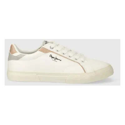 Sneakers boty Pepe Jeans PLS31560 bílá barva, KENTON MIX W