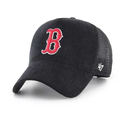 Kšiltovka 47brand MLB Boston Red Sox černá barva, s aplikací