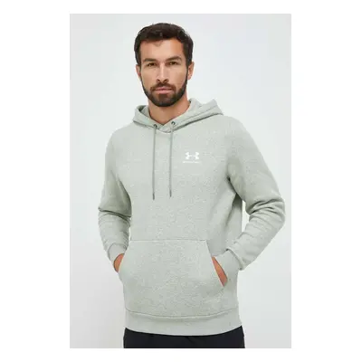 Mikina Under Armour pánská, zelená barva, s kapucí, s potiskem, 1373880