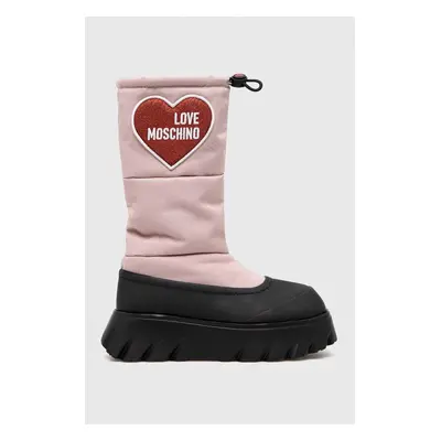 Sněhule Love Moschino růžová barva