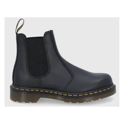 Kožené kotníkové boty Dr. Martens 2976 dámské, černá barva, na plochém podpatku, 27100001